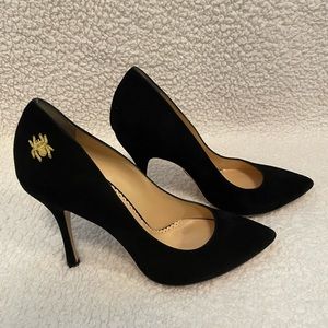 Charlotte Olympia Black Suede Pumps. Only worn inside.